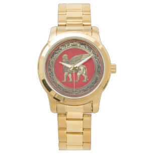 Reloj De Pulsera [400] León con alas asirio - oro Lamassu