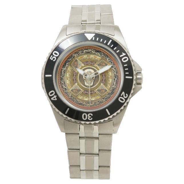 Reloj De Pulsera [400] Mictlantecuhtli - Dios azteca de la muerte (Anverso)