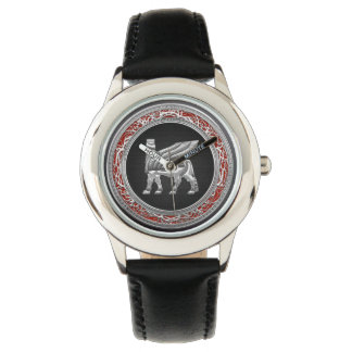 Reloj De Pulsera [400] Toro alado babilónico [Plata] [3D]