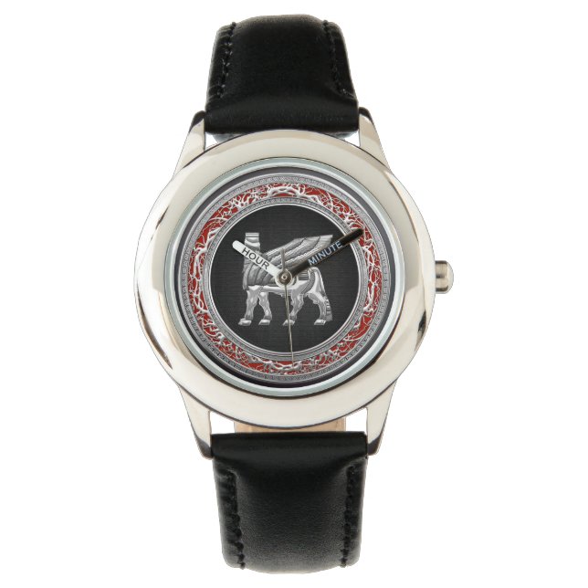 Reloj De Pulsera [400] Toro alado babilónico [Plata] [3D] (Anverso)