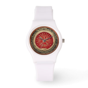 Reloj De Pulsera [400] Vegvisir - Viking Gold Magic Runic Compass