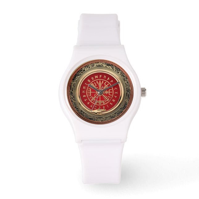 Reloj De Pulsera [400] Vegvisir - Viking Gold Magic Runic Compass (Anverso)
