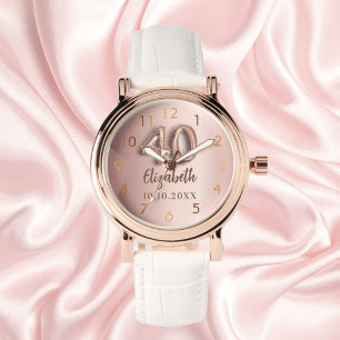 Reloj De Pulsera 40.º rosa de oro