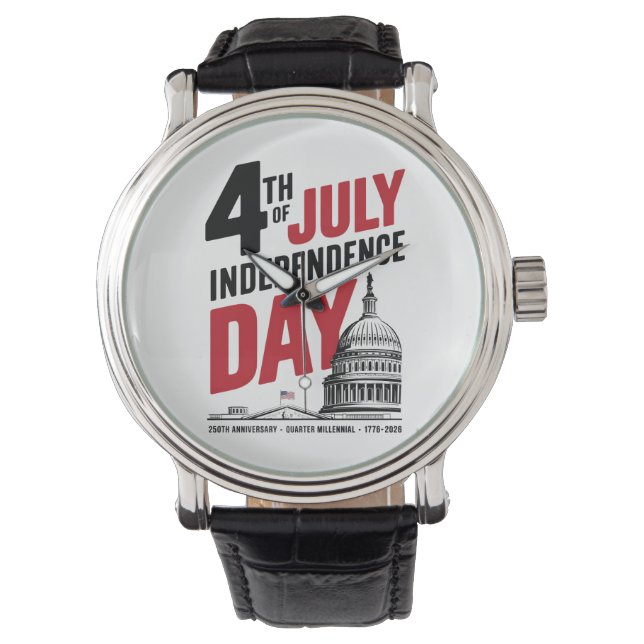 Reloj De Pulsera 4th of July 250th Anniversary Independence Day (Anverso)