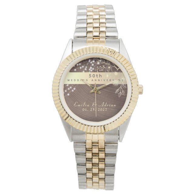 Reloj De Pulsera 50º Aniversario de Boda (Anverso)