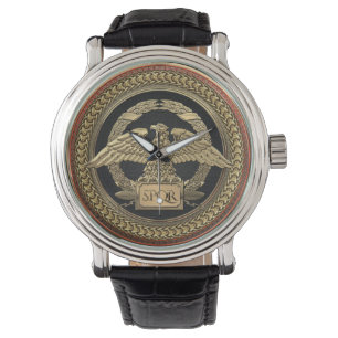 Reloj De Pulsera [500] Águila imperial romana dorada sobre medall