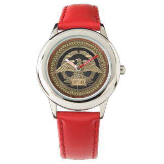 Reloj De Pulsera [500] Águila imperial romana dorada sobre medallón