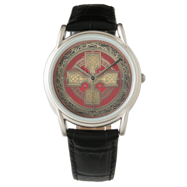 Reloj De Pulsera [500] Antiguo Cruce del Cuello de Oro Sagrado Celt (Anverso)