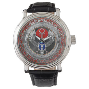 Reloj De Pulsera [500] Escarabajo con alas egipcio de plata sagrado