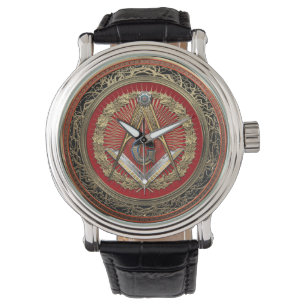 Reloj De Pulsera [500] Master Mason - Gold Square & Compass