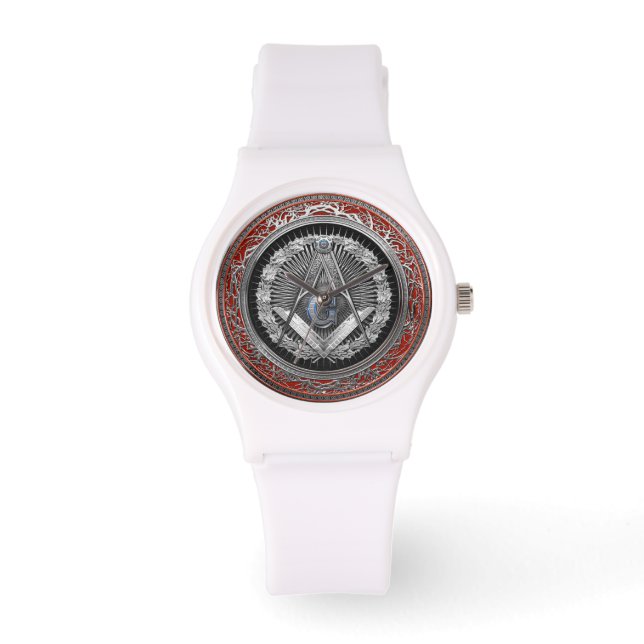 Reloj De Pulsera [500] Master Mason - Silver Square & Compass (Anverso)