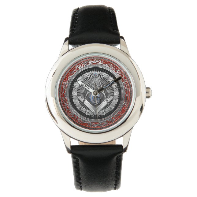 Reloj De Pulsera [500] Master Mason - Silver Square & Compass (Anverso)