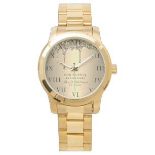 Reloj De Pulsera 50.º Aniversario Boda Moderno Elegante 50