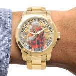 Reloj De Pulsera 50.º Aniversario del Boda Foto Observatorio del Or<br><div class="desc">Personalizado reloj de oro para tu 50 aniversario de boda (¡o personaliza lo que quieras!). La plantilla está configurada para que agregue su propia foto y también puede editar todo el texto si lo desea. El texto se encuentra sobre un borde semitransparente sobre la foto. El texto de la muestra...</div>
