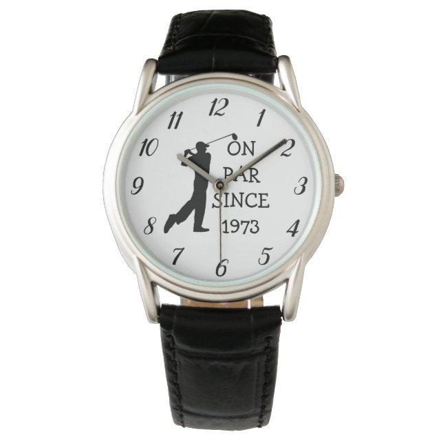 Reloj De Pulsera 50.º cumpleaños Golf Golfer Dad Elegant (Anverso)
