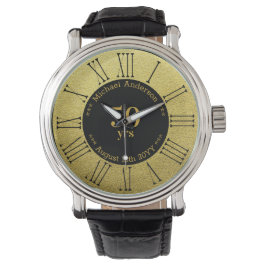 Reloj De Pulsera 50 años de jubilación o aniversario personalizado