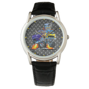 Reloj De Pulsera 55 divertida placa de metal de diamante de coche c