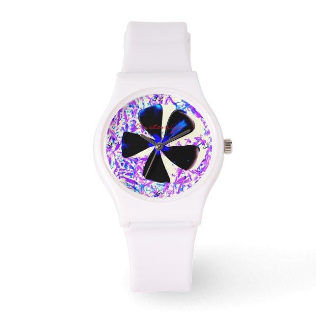 Reloj De Pulsera 5 Flor de molinillo petal Thunder_Cove (Anverso)