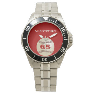 Reloj De Pulsera 65.º Birthday Wrist Watch, personalizado, béisbol