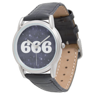 Reloj De Pulsera 666 Ángel Número Estrellas Mayor Autoalineación