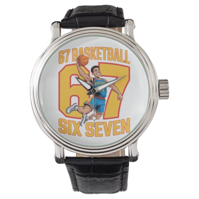 Reloj De Pulsera 67 Baloncesto Seis Siete Meme (Anverso)