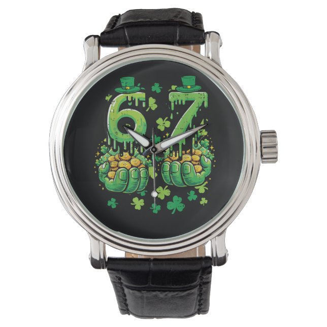 Reloj De Pulsera 6 7 Día de San Patricio (Anverso)