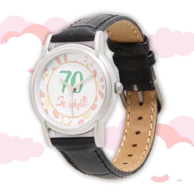 Reloj De Pulsera 70.º regalo de cumpleaños mujer floral motivaciona (Subido por el creador)
