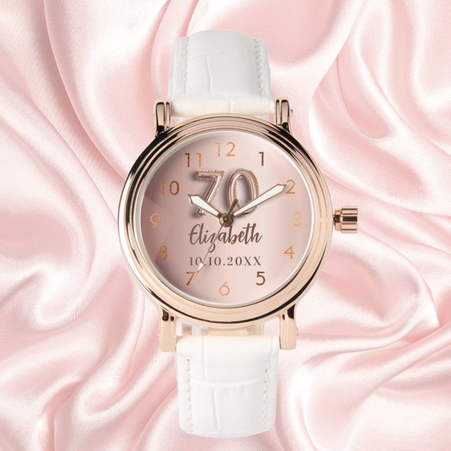 Reloj De Pulsera 70.º rosa de oro (Subido por el creador)