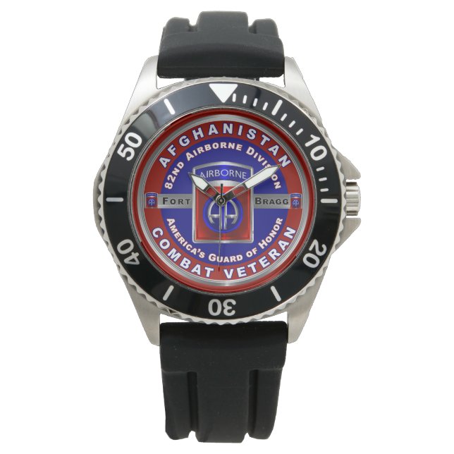 Reloj De Pulsera 82ª División Aérea Afganistán Veterano (Anverso)