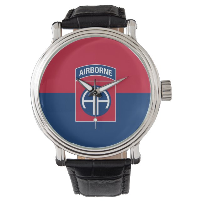 Reloj De Pulsera 82ª División Aérea Bandera Veterano Militar (Anverso)