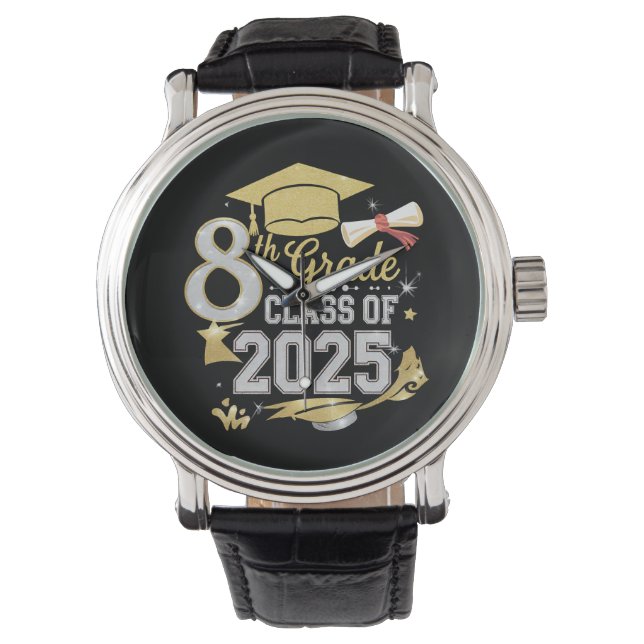 Reloj De Pulsera 8.º Grado De Graduación De 2025 (Anverso)