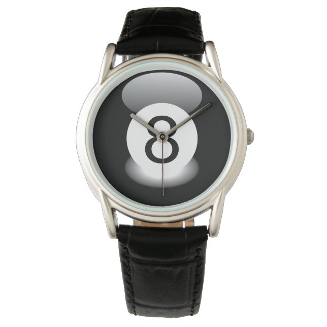 Reloj De Pulsera 8 Ball Billiards Watch Pool Hall Special (Anverso)
