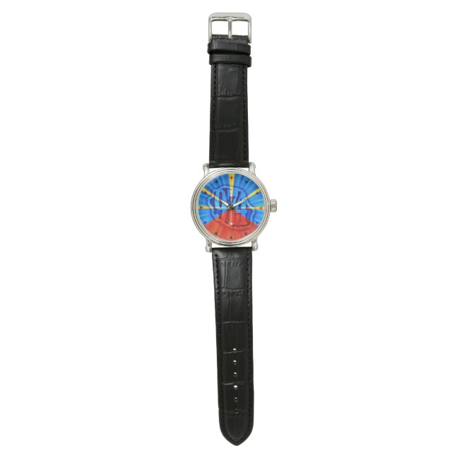 Reloj De Pulsera 974 Ile de la Réunion - Drapeau réunionnais (Superficie plana)