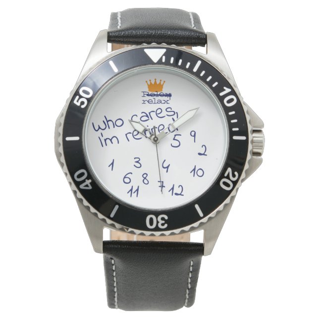 Reloj De Pulsera a quién le importa, estoy jubilado (Anverso)