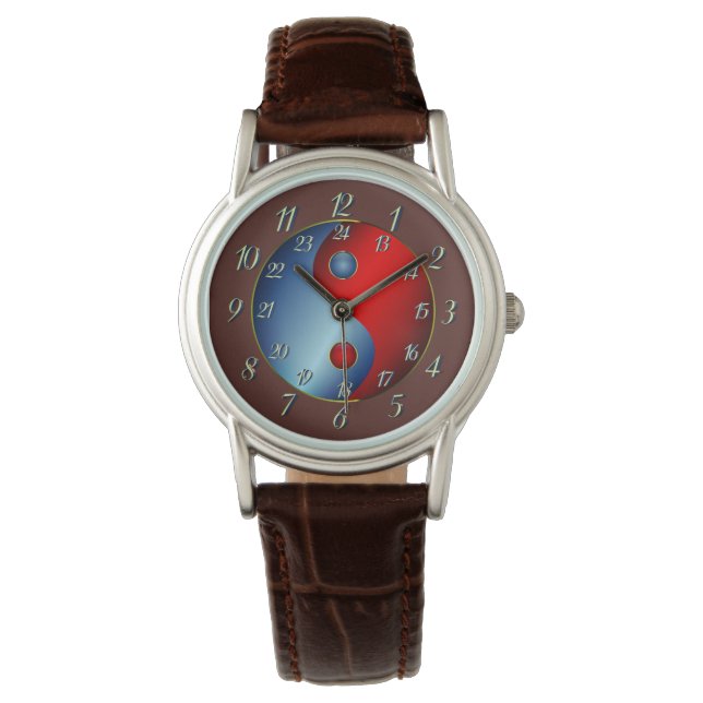 Reloj De Pulsera Abajo a la Tierra - Brown Yen Yang Watch (Anverso)