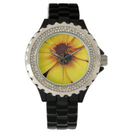 Reloj De Pulsera Abeja melífera EN UNA flor amarilla Mira Mira