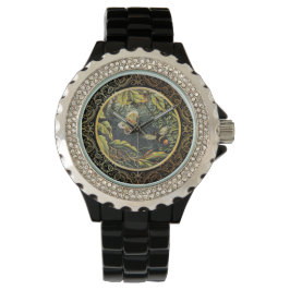 Reloj De Pulsera Abeja y mariposa victorianas en telaraña