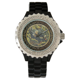 Reloj De Pulsera Abeja y mariposa victorianas en telaraña