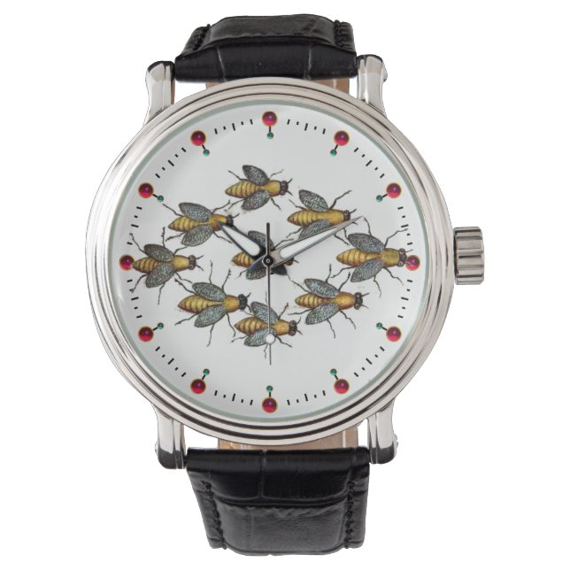 Reloj De Pulsera Abejas de HONEY / AZULEJAS DE OJOS DE MANTENIMIENT (Anverso)