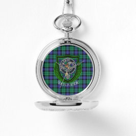 Reloj De Pulsera Abercrombie Scottish Clan Tartan & Escudo