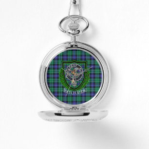 Reloj De Pulsera Abercrombie Scottish Clan Tartan & Escudo