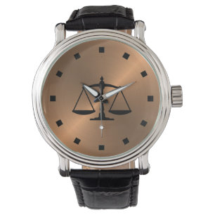 Reloj De Pulsera Abogado metálico elegante del oro