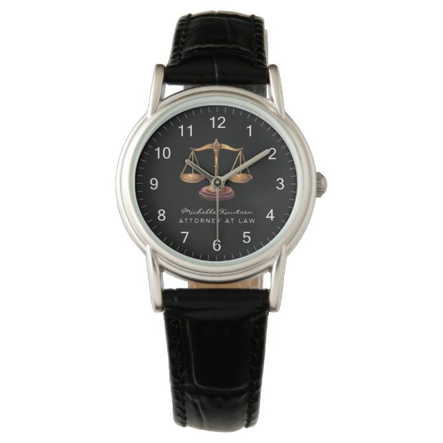 Reloj De Pulsera Abogado profesional de lujo Black Gold (Anverso)