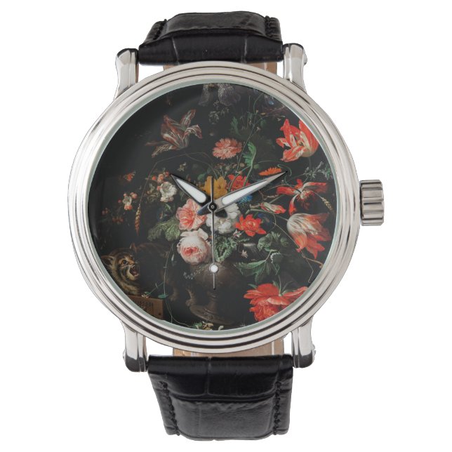 Reloj De Pulsera Abraham Mignon El Bouquet Girado. Floral (Anverso)
