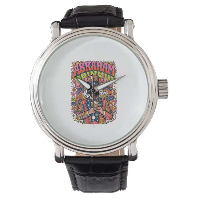 Reloj De Pulsera Abraham Patriótico Bebiendo Retro (Anverso)