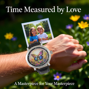 Reloj De Pulsera "Abrazo del Jardín" - Mariposa Vibrante