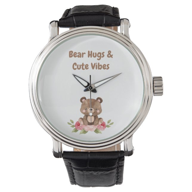 Reloj De Pulsera Abrazos de oso y vigilancia de vibraciones cortas (Anverso)