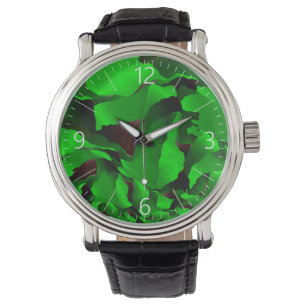 Reloj De Pulsera Abstracción desgastada verde