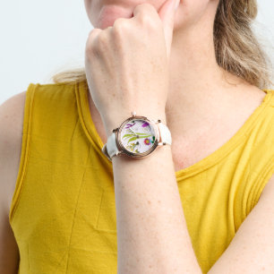 Reloj De Pulsera Abstract Floral with Spirals 6