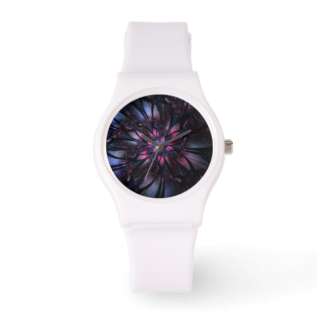 Reloj De Pulsera Abstract fractal flower design. (Anverso)